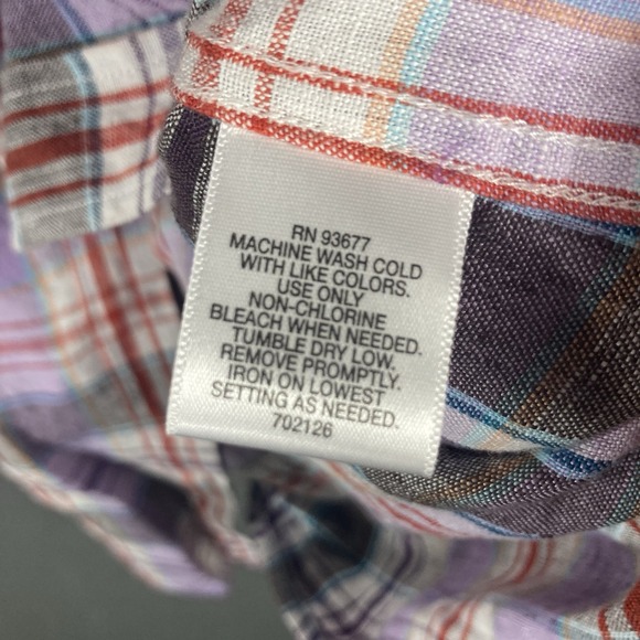 Liz Claiborne 100%‎ Linen Button Shirt Casual Mens Size Small Plaid - Picture 7 of 7
